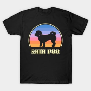 Shih Poo Vintage Sunset Dog T-Shirt